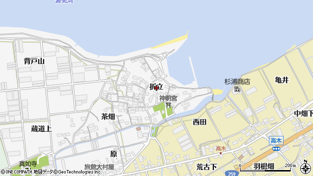 〒441-3608 愛知県田原市折立町の地図