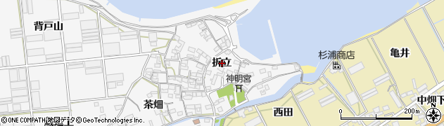 愛知県田原市折立町（折立）周辺の地図