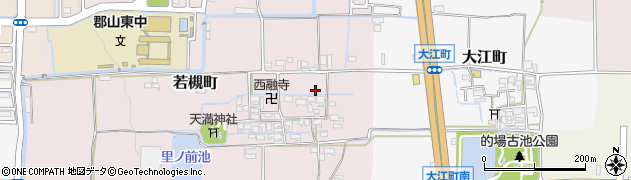 奈良県大和郡山市若槻町周辺の地図