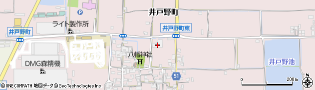 奈良県大和郡山市井戸野町14周辺の地図