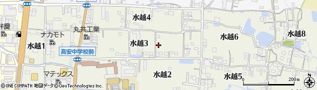 大阪府八尾市水越3丁目周辺の地図