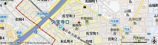 大阪府八尾市佐堂町周辺の地図