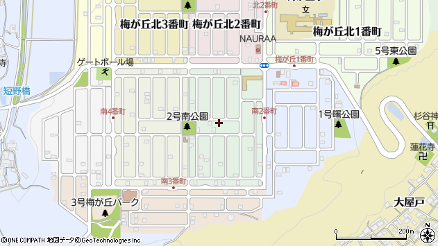 〒518-0742 三重県名張市梅が丘南２番町の地図