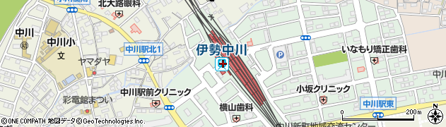 伊勢中川駅周辺の地図