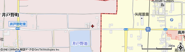 奈良県大和郡山市井戸野町118周辺の地図