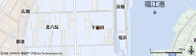 愛知県田原市向山町下前田周辺の地図