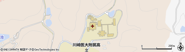 川崎医科大学附属高等学校周辺の地図
