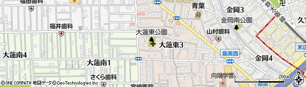 大蓮東公園周辺の地図