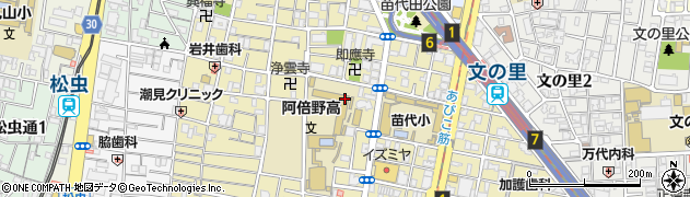 大阪府立阿倍野高等学校周辺の地図