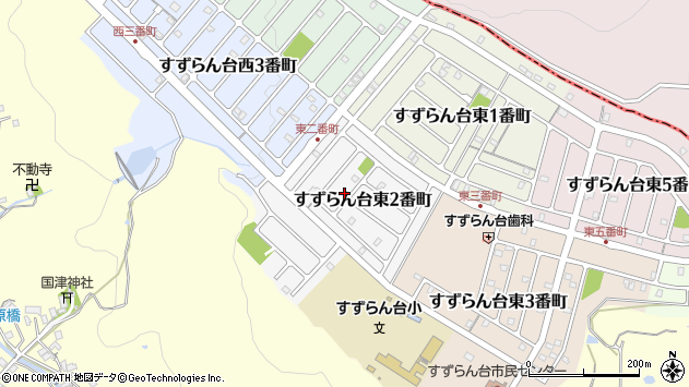 〒518-0402 三重県名張市すずらん台東２番町の地図
