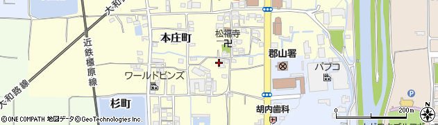 奈良県大和郡山市本庄町周辺の地図
