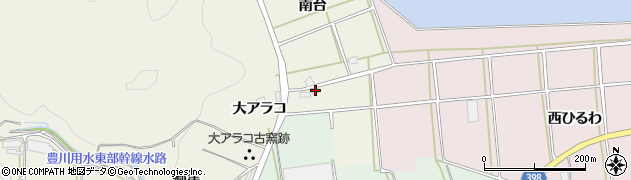 愛知県田原市芦町南台周辺の地図