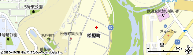 三重県名張市松原町周辺の地図