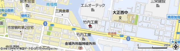 竹内工業株式会社　本社工場周辺の地図