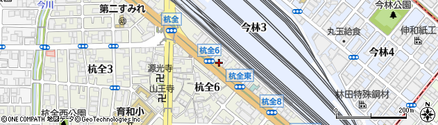 株式会社イトー　杭全給油所周辺の地図