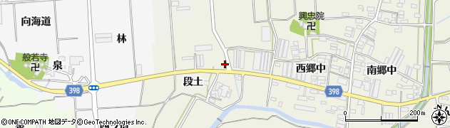 愛知県田原市村松町（天王原）周辺の地図