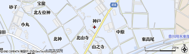 愛知県田原市大草町神戸周辺の地図