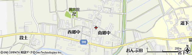 愛知県田原市村松町南郷中周辺の地図