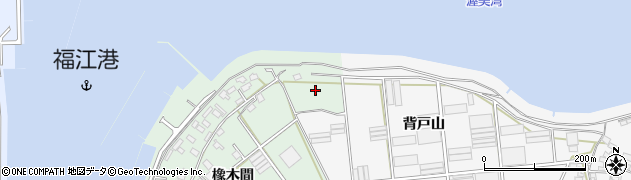 愛知県田原市古田町（背戸山）周辺の地図