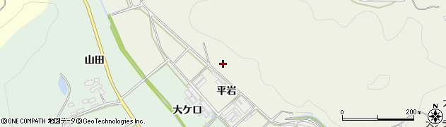 愛知県田原市芦町平岩周辺の地図