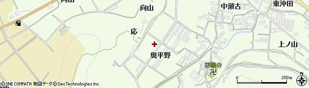 愛知県田原市石神町（奥平野）周辺の地図
