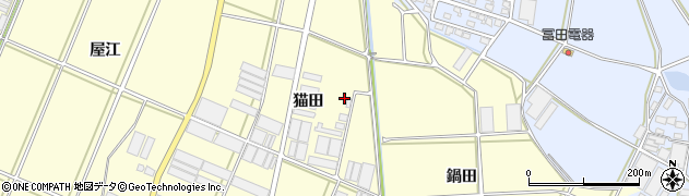 愛知県田原市高松町猫田56周辺の地図