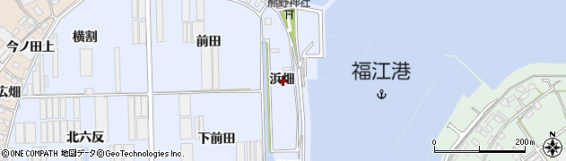 愛知県田原市向山町浜畑周辺の地図