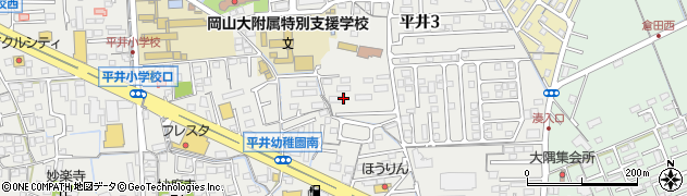 岡山県岡山市中区平井3丁目周辺の地図