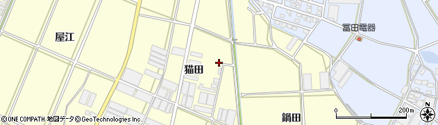愛知県田原市高松町猫田56-1周辺の地図