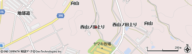 愛知県田原市野田町西山ノ田上り周辺の地図