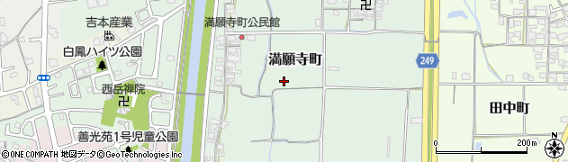 奈良県大和郡山市満願寺町周辺の地図