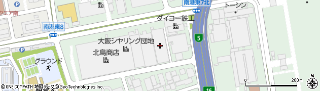 三栄金属株式会社　咲洲ファクトリー周辺の地図