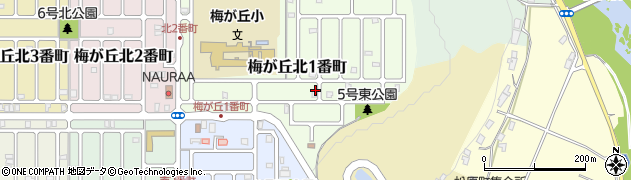 三重県名張市梅が丘北１番町周辺の地図