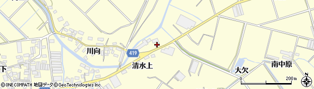 愛知県田原市八王子町深沢周辺の地図