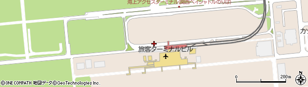 神戸空港（マリンエア）ターミナル出発口周辺の地図