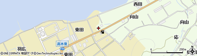 愛知県田原市石神町向山3周辺の地図