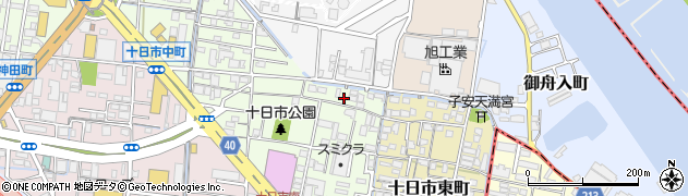岡山県岡山市北区十日市中町10周辺の地図