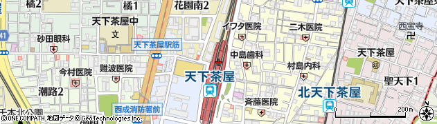 大阪市立　天下茶屋駅有料自転車駐車場周辺の地図