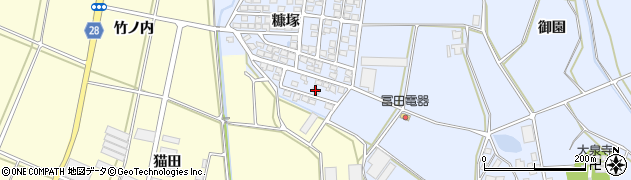 愛知県田原市大草町荒子周辺の地図