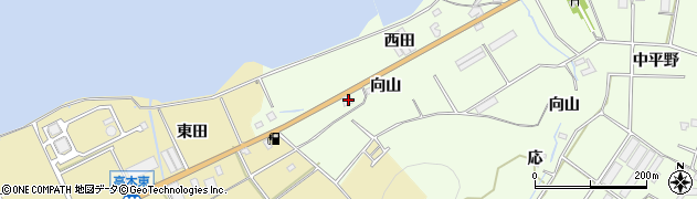 愛知県田原市石神町向山23周辺の地図