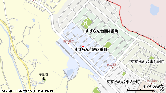 〒518-0408 三重県名張市すずらん台西３番町の地図