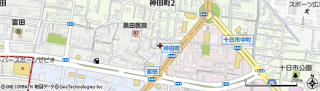 岡山県岡山市北区富田171周辺の地図
