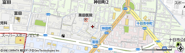 岡山県岡山市北区富田158周辺の地図