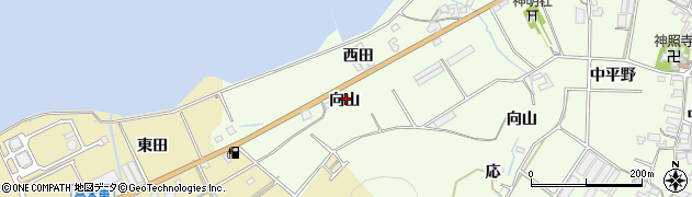 愛知県田原市石神町向山49周辺の地図