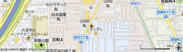 ワンカルビ　八尾山城店周辺の地図