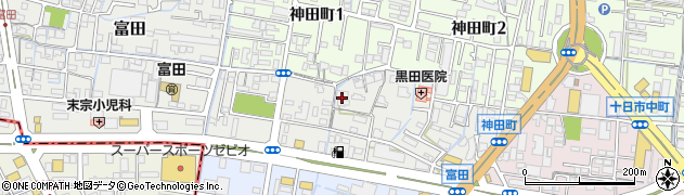 岡山県岡山市北区富田124周辺の地図