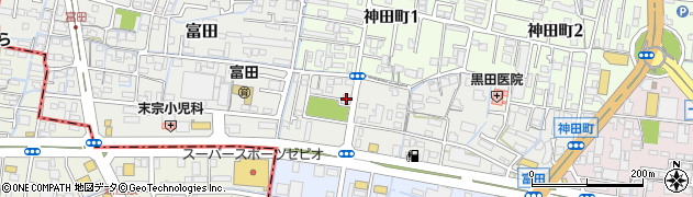 岡山県岡山市北区富田87周辺の地図
