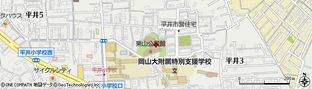 岡山市役所保健福祉局　友楽園周辺の地図