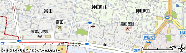 岡山県岡山市北区富田89周辺の地図