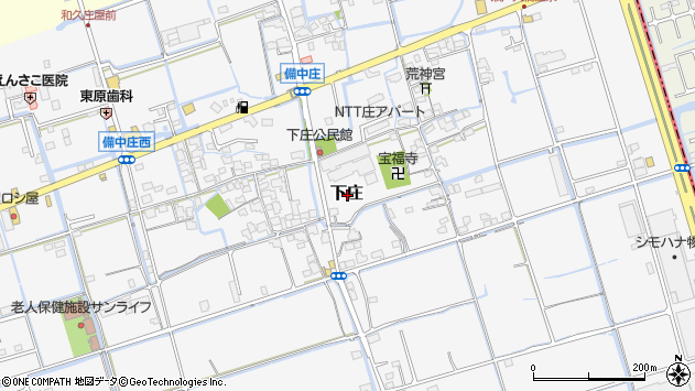 〒701-0112 岡山県倉敷市下庄の地図